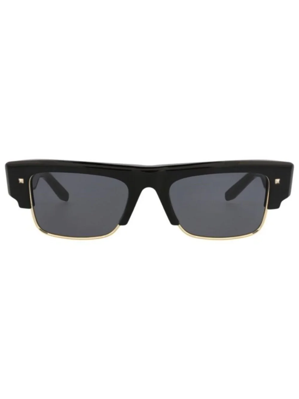 New Valentino Unisex Square/Rectangle Black Black Grey Fashion Designer Sunglass